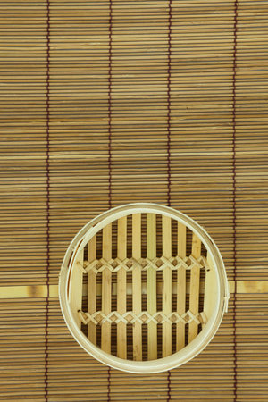 dim-sum basket on matの写真素材