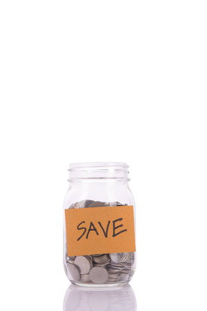 coin in the glassの写真素材