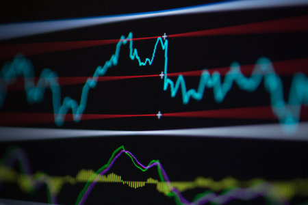 Stock market chart,Stock market data on LED display concept.