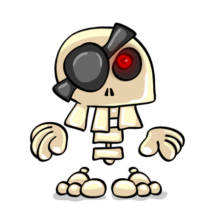Cartoon Pirate Skeletonのイラスト素材
