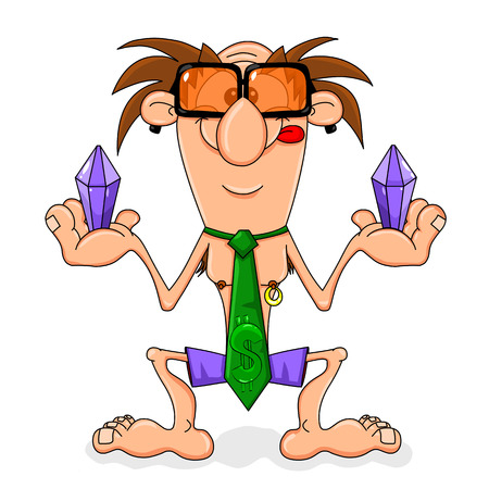 Crazy Crystal Spiritual Guyのイラスト素材