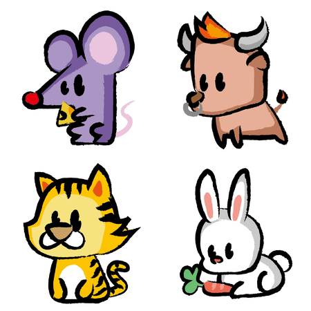 Lunar New Year 3-1のイラスト素材
