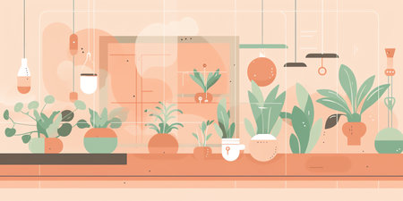 Smart Garden: Make gardening easy with smart technology. Monitor and manage your garden from anywhere, and optimize your plant growth with ease. Generative AI.の素材