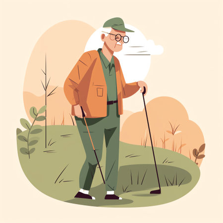 Retirement hobbies: A retiree indulging in their favorite hobby, like gardening, golfing, or painting. Generative AI.の素材