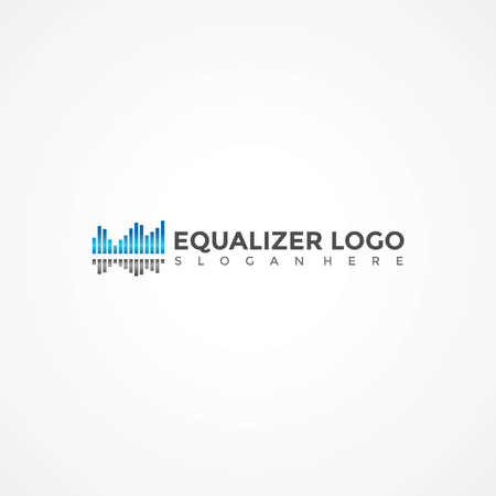 Equalizer icon template design, vector illustration.のイラスト素材