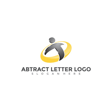 Abstract Letter T and People Logo Design. Vector illustration.のイラスト素材