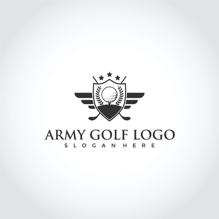 Army Golf Club symbol design. Vector Illustration.のイラスト素材
