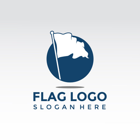 Flag template logo design. Vector illustratorのイラスト素材