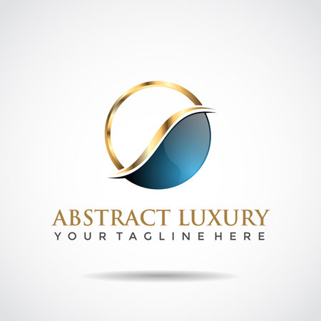 Abstract Luxury Logo Template. Vector Illustratorのイラスト素材