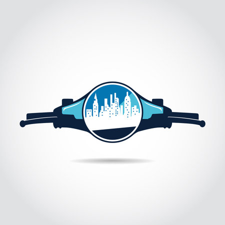 Scooter Retro Icon. Vector Illustratorのイラスト素材