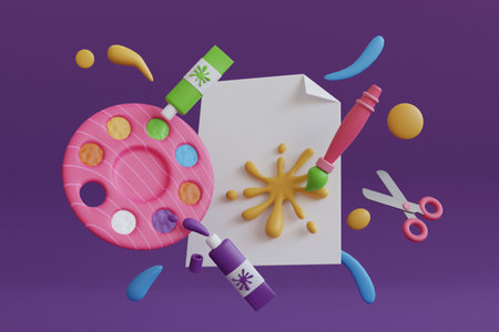 3D Paintingの写真素材