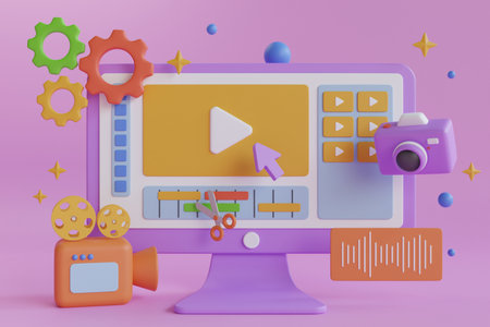 3D Video Editorの写真素材