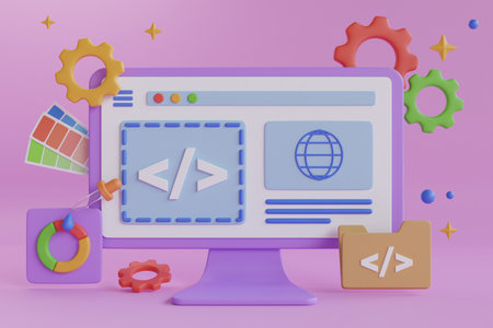 3D Web Designの写真素材