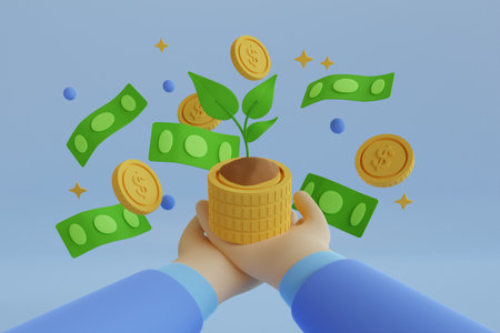 3D Money Growthの写真素材