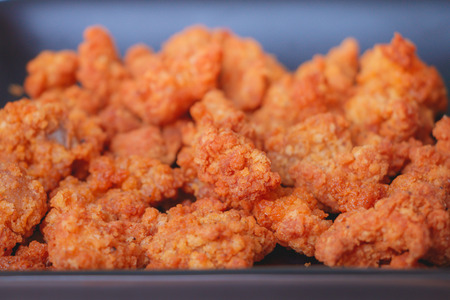 Small chicken fried popの写真素材