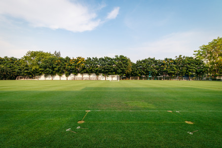 Football or Soccer field in the schoolの写真素材