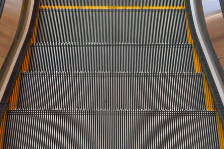 Escalators stairway moving in shopping mallの写真素材