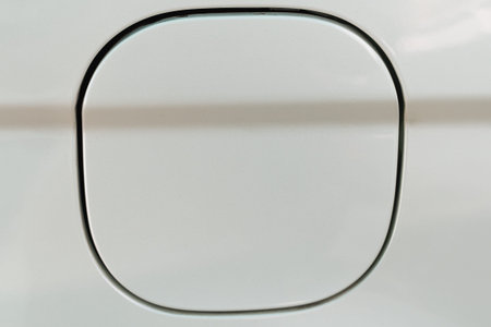 Close up gas fuel tank cap