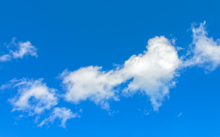 White cloud in blue skyの写真素材