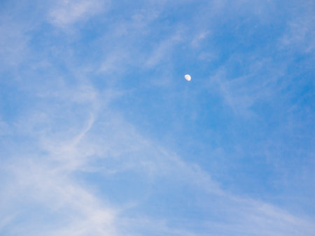 White cloud in blue skyの写真素材
