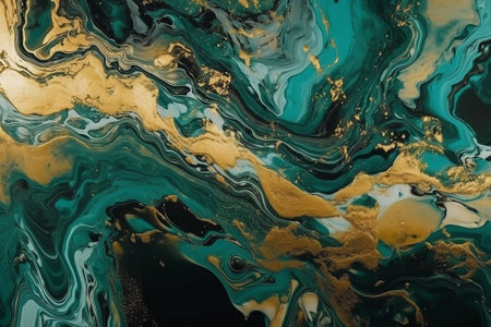 Marble abstract acrylic background. Marbling artwork texture. Agate ripple pattern. gold powder.の素材