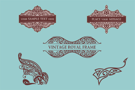 Vintage Royal elementのイラスト素材