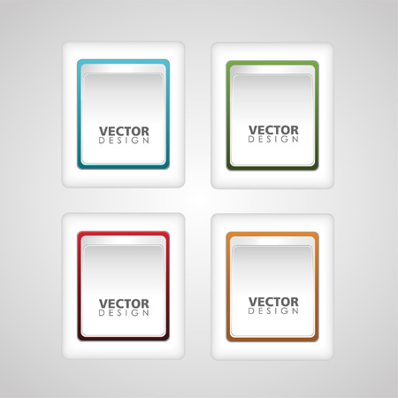 Set of colorful 3d buttons  Vector illustrationのイラスト素材