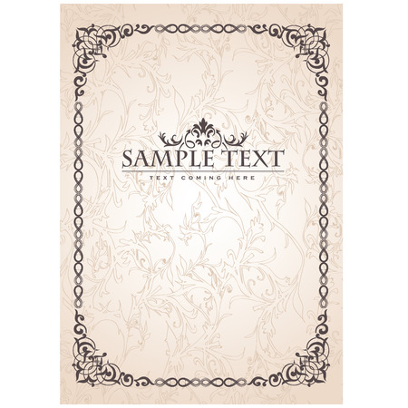 Vintage frames calligraphic template vectorのイラスト素材