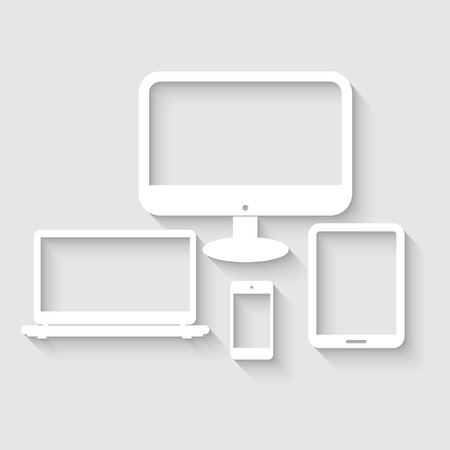 Set of electronic device vectorのイラスト素材