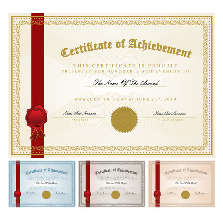 Certificate template vectorのイラスト素材