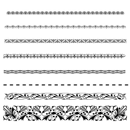 Border line set design vectorのイラスト素材