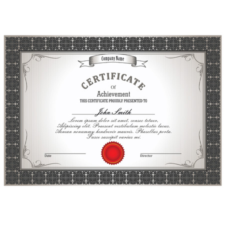 Certificate template vectorのイラスト素材