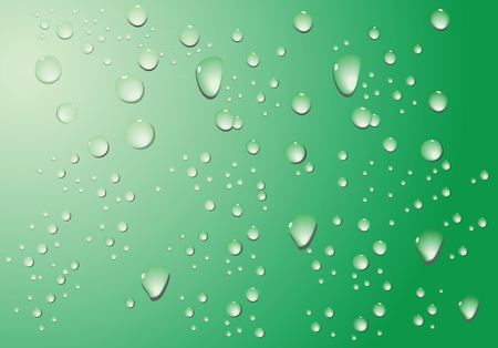 Water Drops With Green background vectorのイラスト素材
