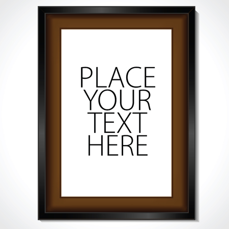 Iron and wooden frames template vectorのイラスト素材