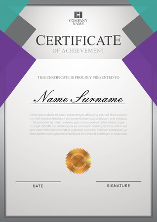 Certificate template with borderのイラスト素材