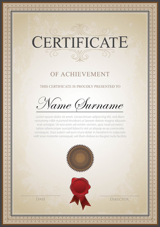 Certificate vintage classicのイラスト素材