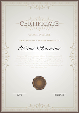 Certificate vintage classicのイラスト素材