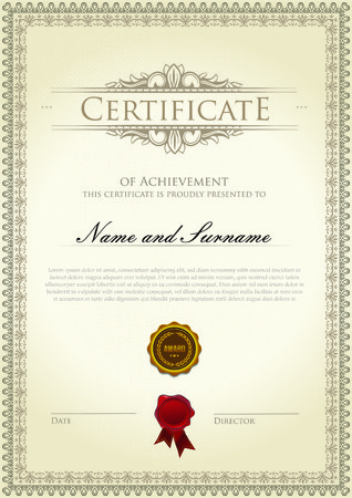 Certificate template classicのイラスト素材