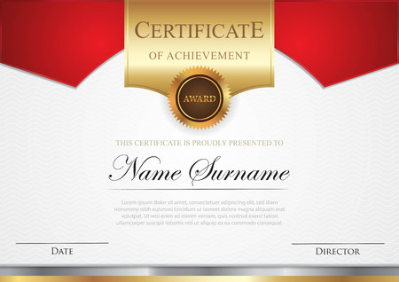 Certificate template with gold elementのイラスト素材