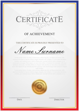 Certificate template with borderのイラスト素材