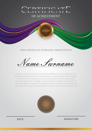 Certificate modern style with gold elementのイラスト素材