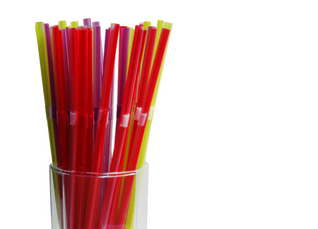 colorful cocktail tubeの写真素材