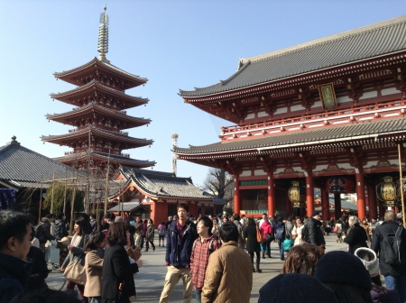 Asakusa temple in Japanの素材
