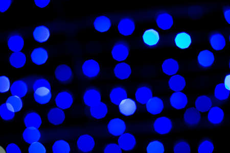 Defocused Blue and Gold abstract bokeh lights background.の写真素材
