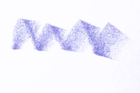 Violet wax drawing isolated on white background.の写真素材