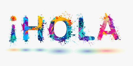 Hola. Hello in Spanishのイラスト素材