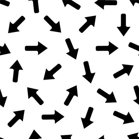 vector flat seamless pattern - arrows in different directionsのイラスト素材