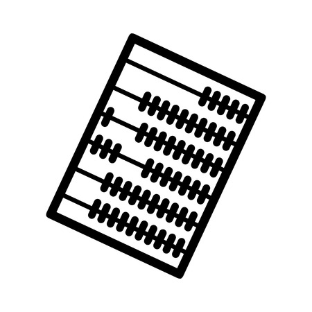 Wooden abacus vector icon. Black on whiteのイラスト素材