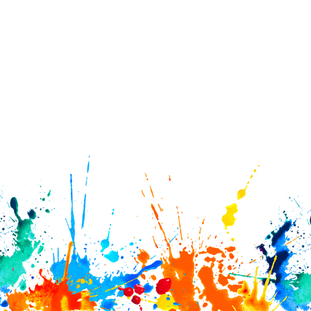 White vector background with watercolor splash paintのイラスト素材