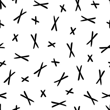Seamless pattern - hand written vector letters Xのイラスト素材